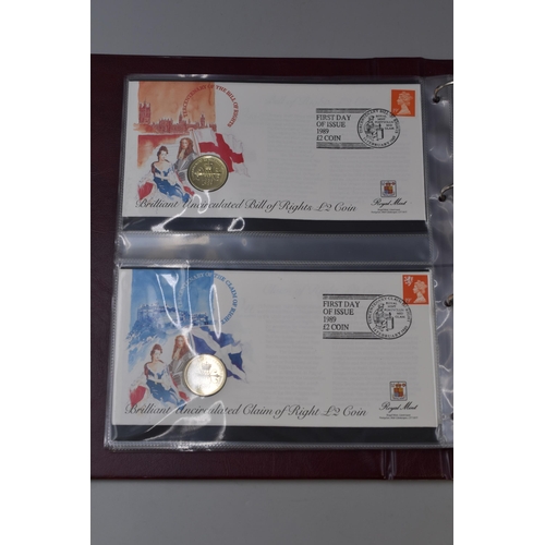 172 - Royal Mail Album of 11 Coin Covers inclduing £1, £2, £5 and 50 Pence Coins togethe... 