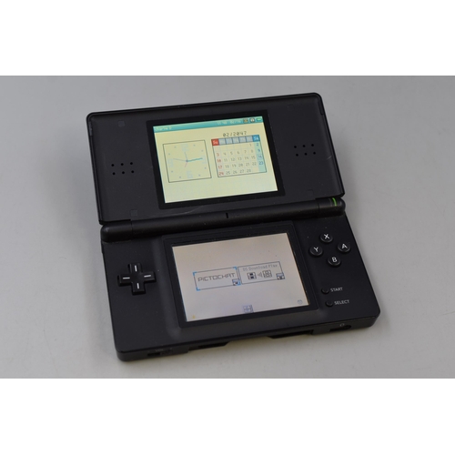 398 - Black Nintendo DS Lite to include to games The Spectre's call and Professor Layton and the curious v... 