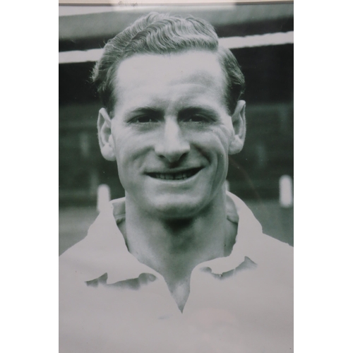 401 - Framed and Glazed Picture of Tom Finney in Preston North End Kit (19