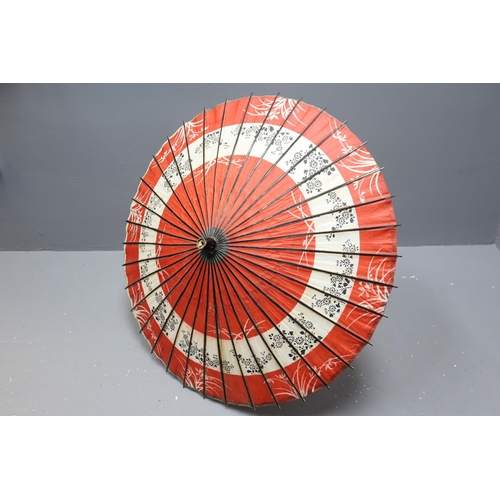 404 - Oriental Parasol and Hand Painted Fan