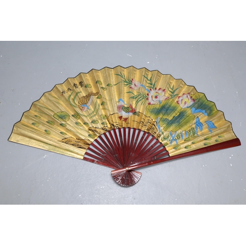 404 - Oriental Parasol and Hand Painted Fan