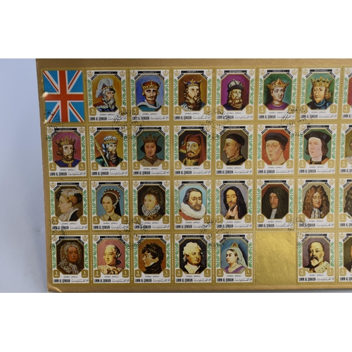 187 - Sealed Collection of Unique Postage Stamps displaying All The Kings and Queens of England from Willi... 