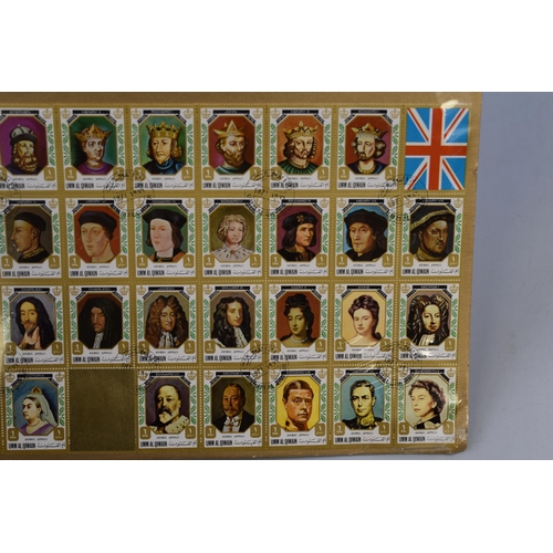 187 - Sealed Collection of Unique Postage Stamps displaying All The Kings and Queens of England from Willi... 