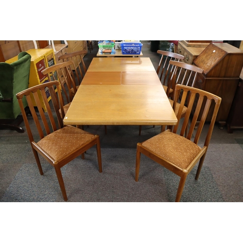 525 - Cross Match Mid Century Dining Table and Chairs to include a Possibly Meredew Teak Extending Ta... 