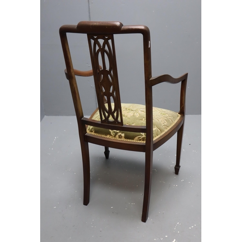 571 - Edwardian Inlaid Mahogany Armchair in Very Nice Condition