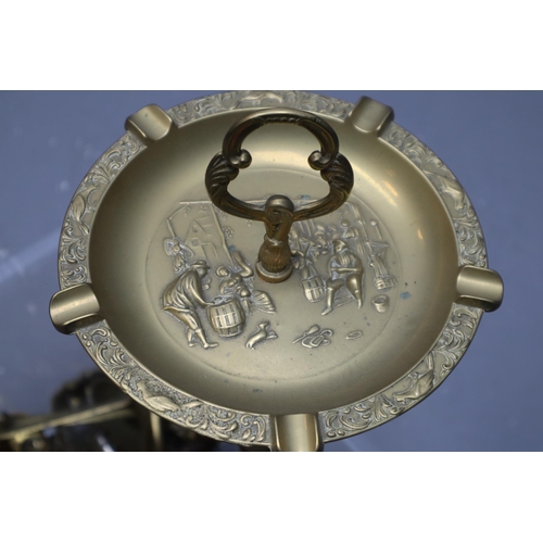 488 - A Large Selection of Brassware To Include Miniature Nautical Helmet, Ashtray on Stand. Brass Bells, ... 