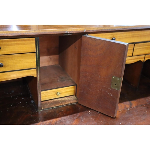 446 - Victorian Highly Polished Four Drawer Writing Bureau with Eight Drawer Internal Sectional Storage (o... 