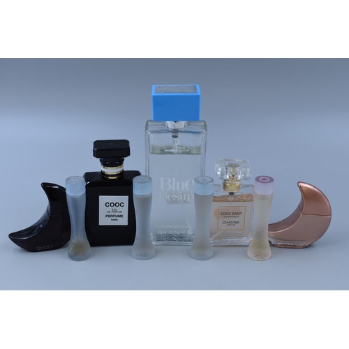 218 - Selection of Part Bottle Perfumes including Coco Daisy, Ghost, Blue Desire and More