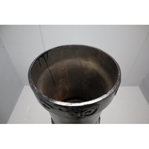 611 - A Heavy Cast Metal Black Chimnea, Approx 52