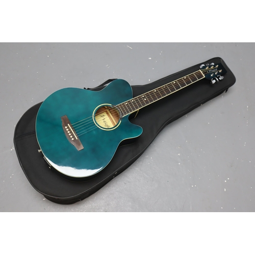 545 - A Westfield JBEA35-BL Cut-Away Electro-Acoustic Guitar With In-Built Tuner and Original Case