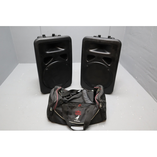 578 - A Pair of Skytec 170.315 450W Speakers, With Cables. Untested