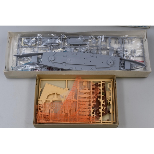 511 - Two model kits to include Water line series Battle ship Tirpitz model kit and British Infantry model... 