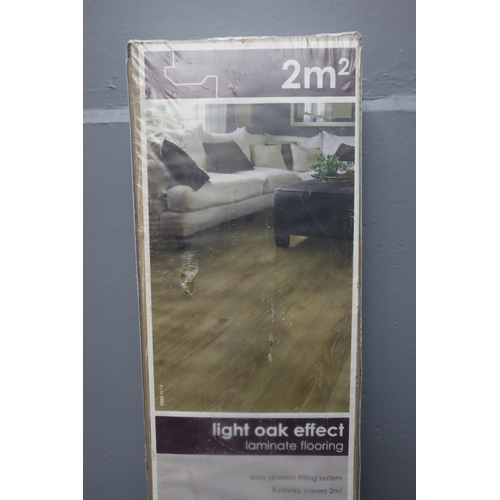 614 - A Selection of Household Items To Include Sealed Pack of Light Oak Effect Laminate Flooring (2 Metre... 