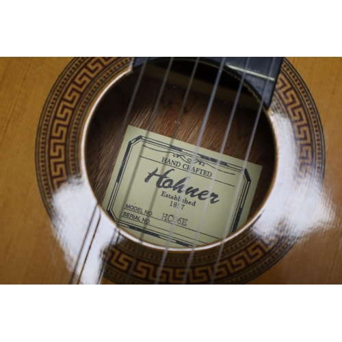 547 - A Hohner HC06E Classical Electro-Acoustic Guitar, With Shadow Pickup, Guitar Strap, And Carry Bag