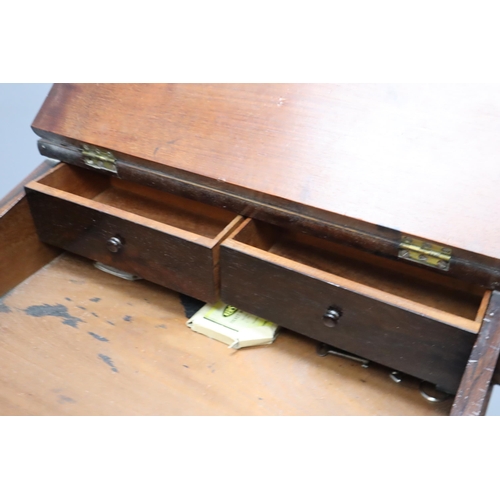 555 - Victorian Oak Davenport with Four Side Drawers, One Long Back Drawer, Two Internal Drawers and a Pul... 