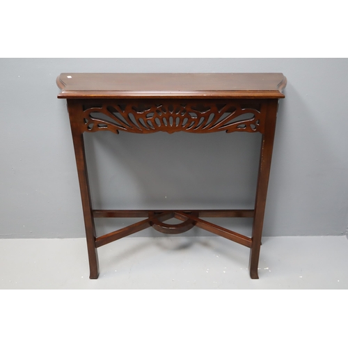 558 - Antique mahogany solid wood night table (28 1/2