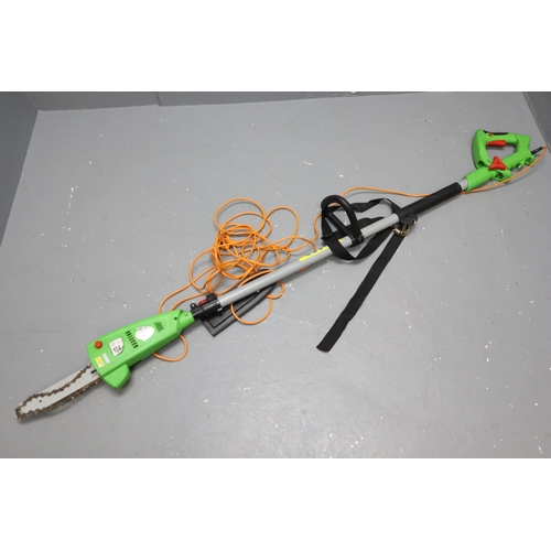 634 - An Oregon Double Guard 91 Extendable Hedge Trimmer, Powers On When Tested But Chain Needs Reattached... 