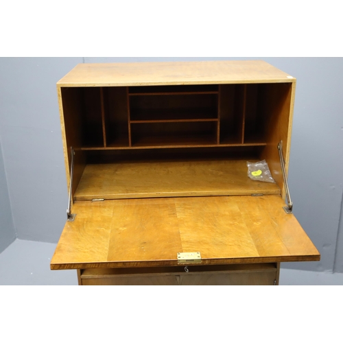 522 - Mid Century Lockable Freestanding Secretary Unit with Under Storage Cupboard and Sectional Storage a... 