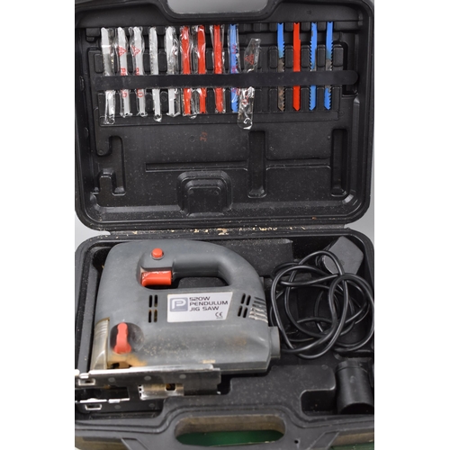 639 - Two Cased Working Tools to include a Pendulum 520w Jig Saw complete with Spare Blades and a Bosch PS... 