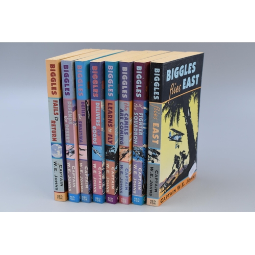 686 - Collection of Eight ' Biggles' Paperback Books by Captain W.E Johns