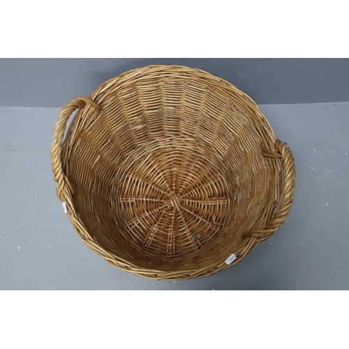 605 - Vintage Handmade Wicker Basket (20