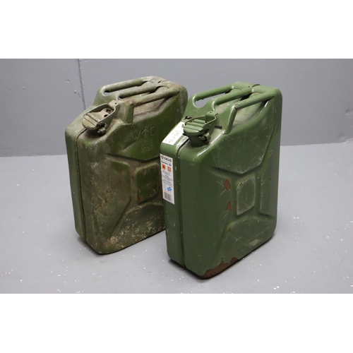 608 - Two Jerry Cans. Includes Military 1951 And Other