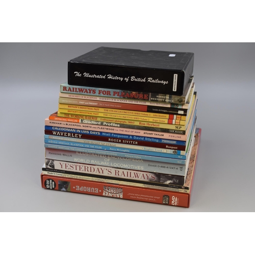 697 - Large Collection Of Various 'Steam Engine' Paperback Books To Include, Box Set 'The Illustrated Hist... 