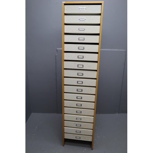 569 - Modern Fifteen Drawer Freestanding Storage unit with Pine Effect Casing approx 69