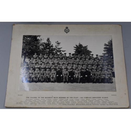 703 - Collection of War Themed Books and Black and White Named Photo Of 14th Company Grenadier Guards Date... 