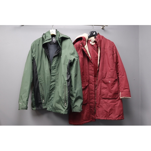 739 - Collection of Six Ladies Outdoor Coats to Include Regatta Hydrafort XXL ( Green, Regatta ISOTEX 5000... 