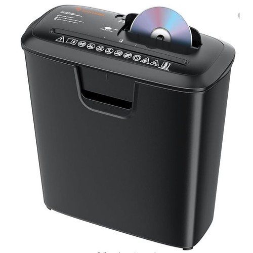 713 - New Bonsaii black paper shredder, 8 sheets shredding, overheating protection system, 3.4 gallons bas... 