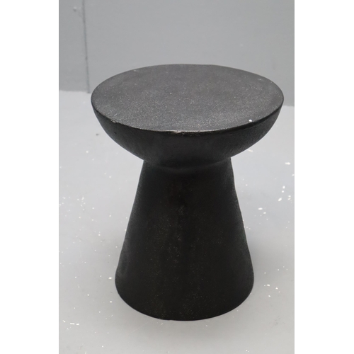 673 - A Boxed Black Sandblast Table, Approx 34.5 x 34.5 x 40 cm