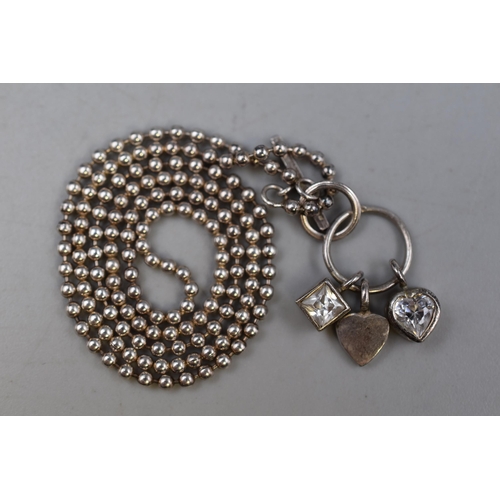 2 - Silver 925 Pendant Charm Necklace