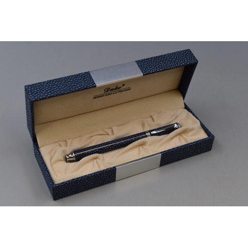 233 - German Duke Lux leather styled ball point pen completed in presentatin box