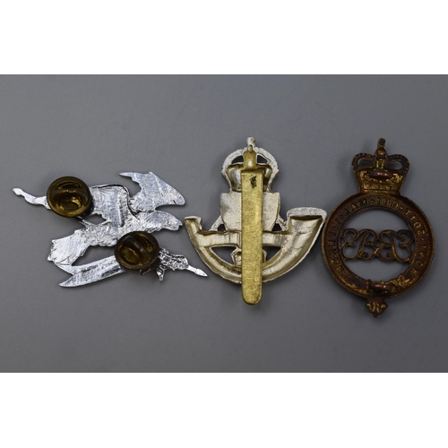 266 - Three Military Cap Badges including South Africa Durban Light Infantry, Australia 2nd Cavalry and Gr... 