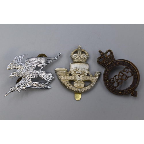 266 - Three Military Cap Badges including South Africa Durban Light Infantry, Australia 2nd Cavalry and Gr... 