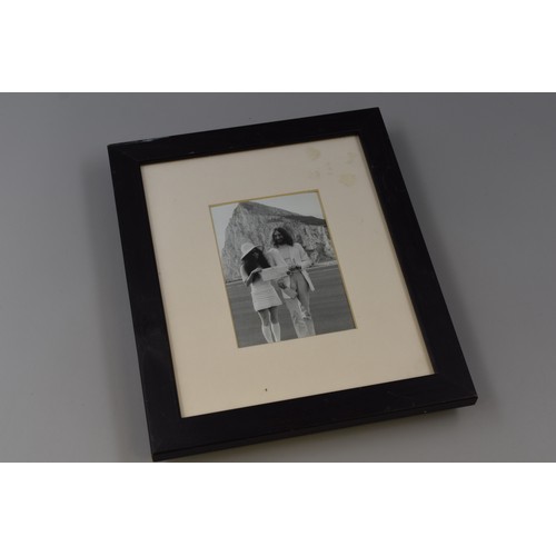 447 - Framed Photograph of John Lennon and Yoko after getting Married on the Island of Gibraltar and a Sel... 