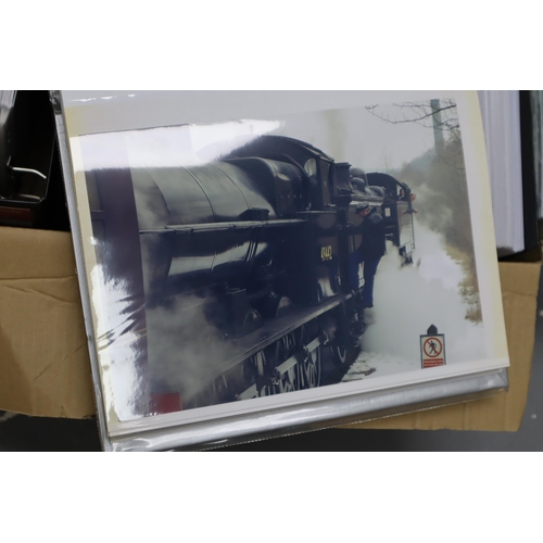 487 - A beautiful collection of vintage railway photographs showing the British engines on their various n... 