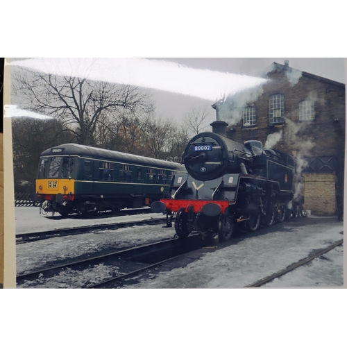 487 - A beautiful collection of vintage railway photographs showing the British engines on their various n... 