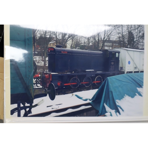 487 - A beautiful collection of vintage railway photographs showing the British engines on their various n... 