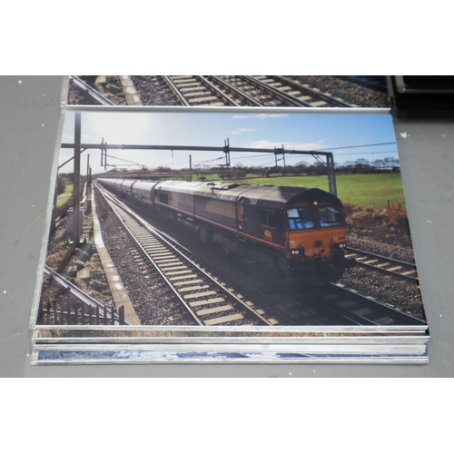 488 - Large selection of British railway photographs in A4 size in colour (20 albums, around 500 photos)&n... 