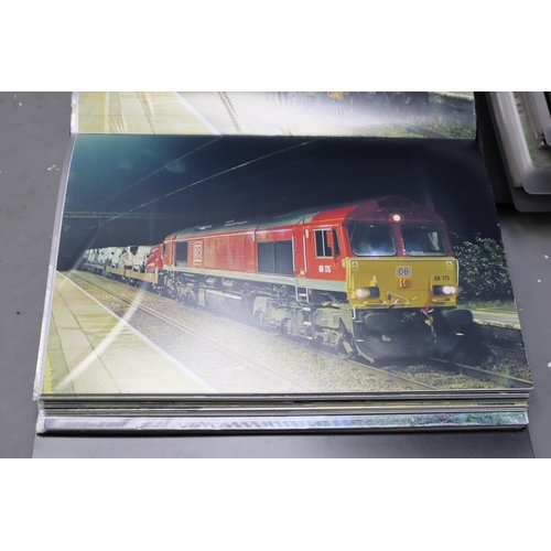 488 - Large selection of British railway photographs in A4 size in colour (20 albums, around 500 photos)&n... 