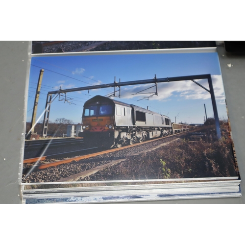 488 - Large selection of British railway photographs in A4 size in colour (20 albums, around 500 photos)&n... 