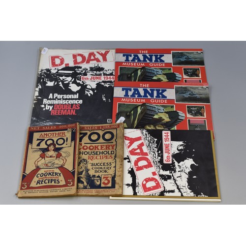 455 - A Selection of WWII Themed Ephemera To Include Replica D-Day Landing Map, Two 'Success' Cookery Book... 