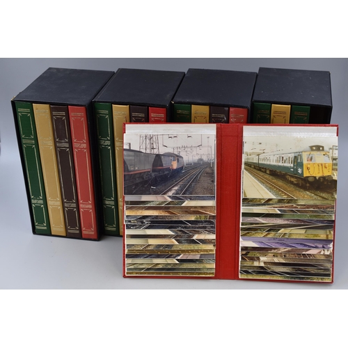 492 - 16 photo albums each containing 72 photos of Railway engines from various locations around the count... 