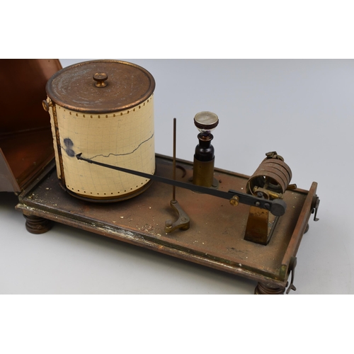 331 - A Vintage Copper and Brass Thermograph, Approx 7.5