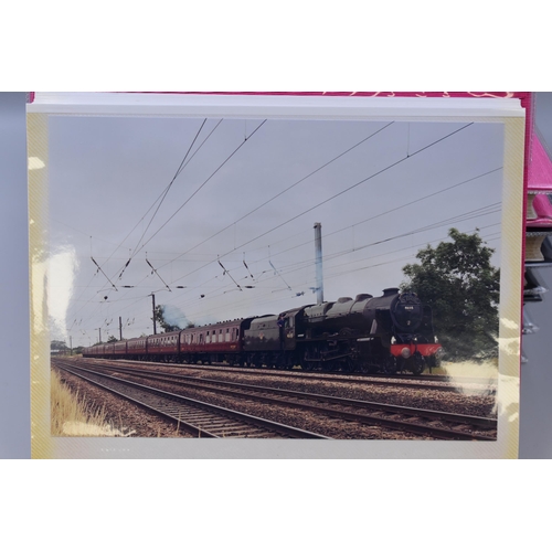 493 - A selection of British railway photographs in A4 size in colour (6 albums, around 250+ photos) ... 