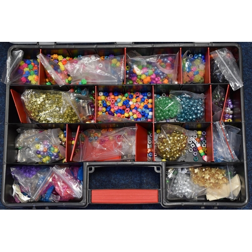 466 - Large Sectional Storage Case complete with contents of Jewellery making