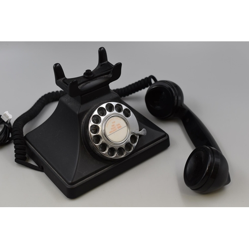 332 - Black Vintage Dial Up Telephone