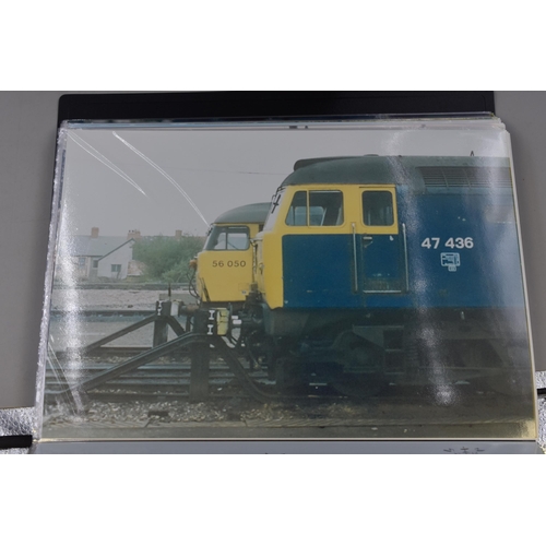 497 - Collection of 340 A4 sized coloured British railway photos in 4 folders, including photos of steam e... 